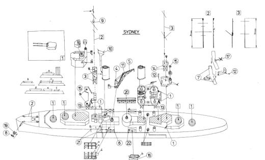 NNT Modell+Buch - Leichter Kreuzer HMAS Sydney