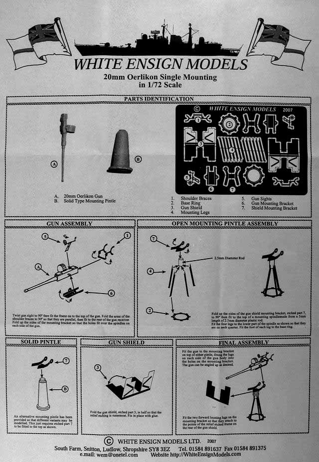 White Ensign Models - USN 20mm SINGLE OERLIKON
