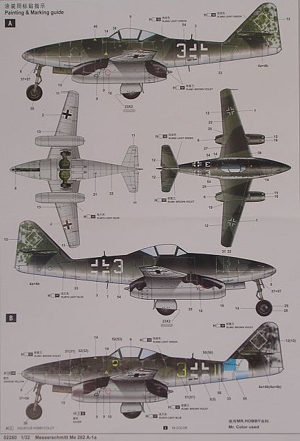 Trumpeter - Messerschmitt Me 262 A-1a Heavy Armament