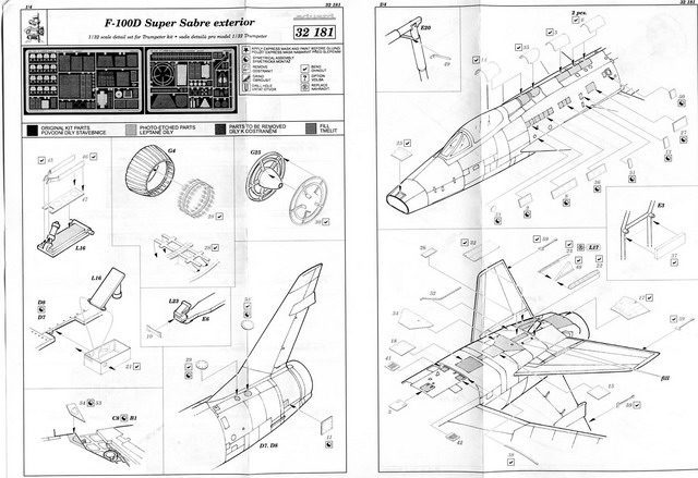 Eduard Ätzteile - F-100D exterior