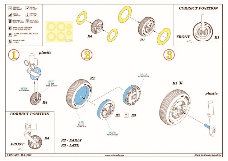 Eduard Brassin - Mirage IIIC Wheels