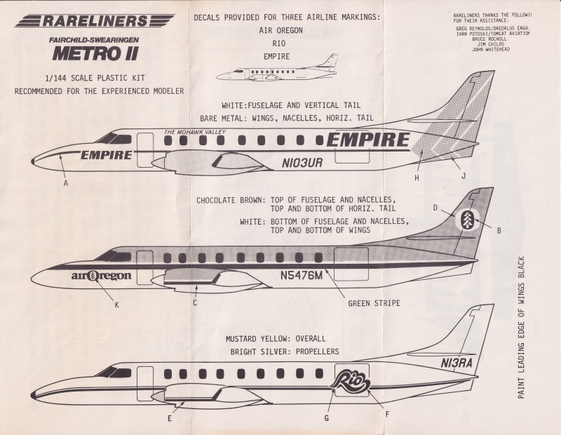 Rareliners - Fairchild-Swearingen Metro II