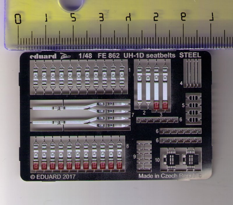 Eduard Ätzteile - UH-1D seatbelts STEEL