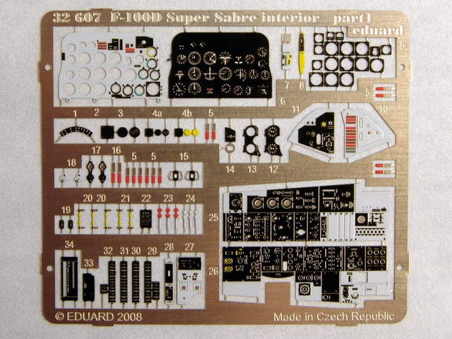 Eduard Ätzteile - F-100D Interior Self Adhesive