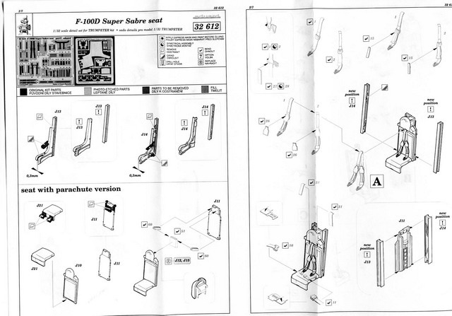 Eduard Ätzteile - F-100D Seat