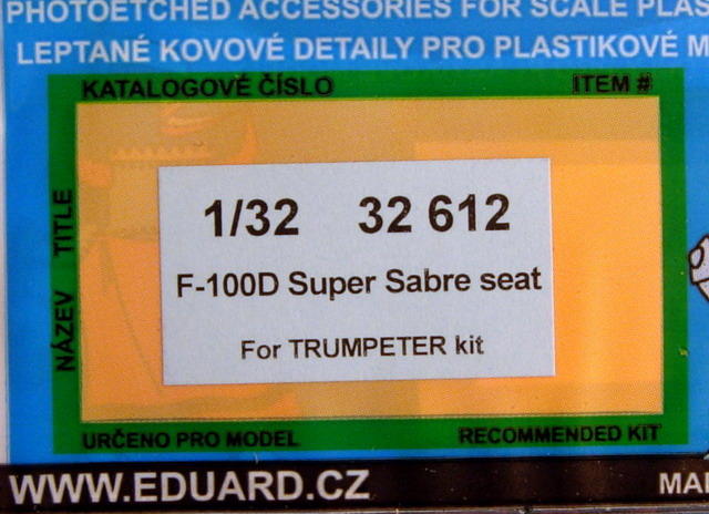 Eduard Ätzteile - F-100D Seat