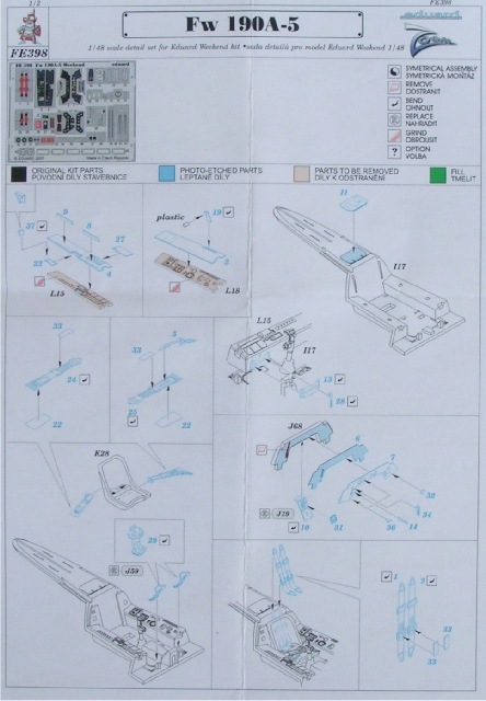 Eduard Ätzteile - Fw 190 A-5 Fotoätzteile