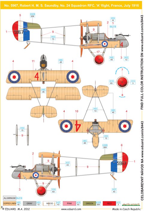 Eduard Bausätze - Airco DH-2 Weekend Edition