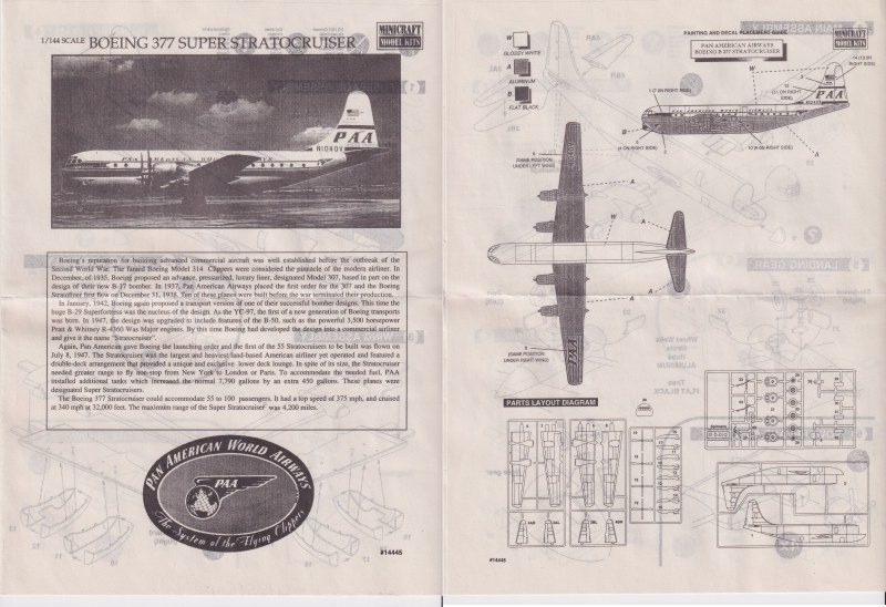 Minicraft Model Kits - Boeing B377 Stratocruiser