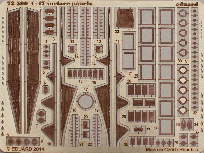 Eduard Ätzteile - C-47 Surface Panels