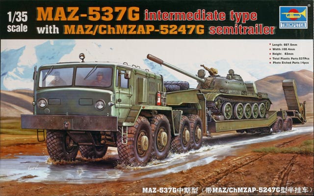 Trumpeter - MAZ-537G with MAZ/ChMZAP-5247G