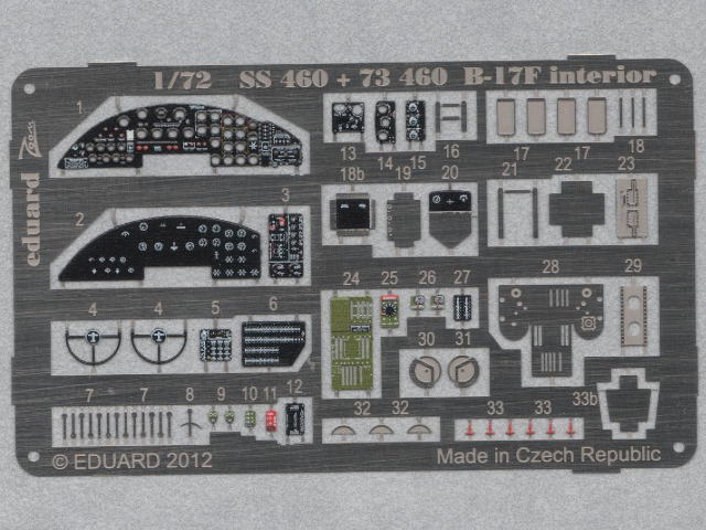 Eduard Ätzteile - B-17F interior S.A.
