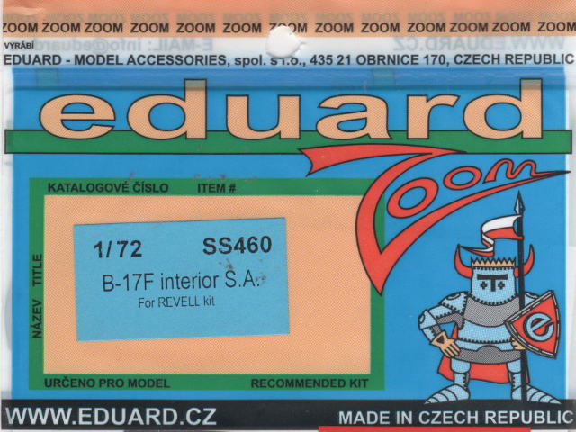Eduard Ätzteile - B-17F interior S.A.