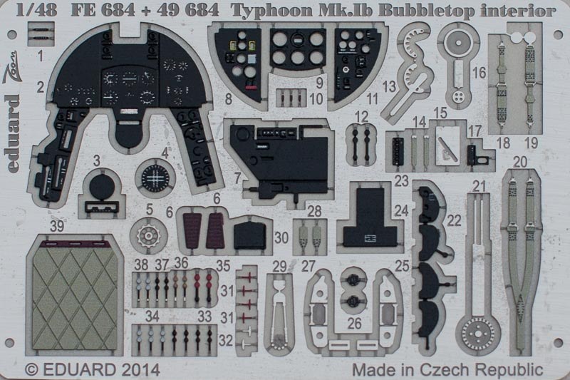 Eduard Ätzteile - Typhoon Mk.Ib Bubbletop Self Adhesive