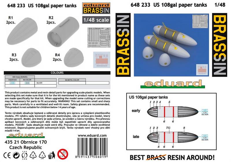 Eduard Brassin - US 108gal paper tanks