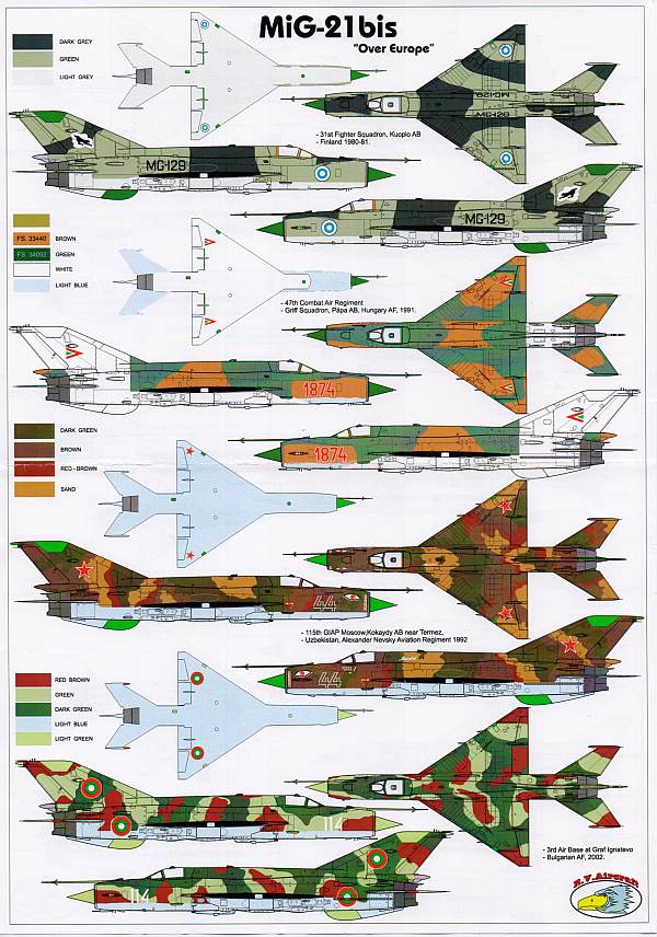 R.V. Aircraft - MiG-21bis "Over Europe"