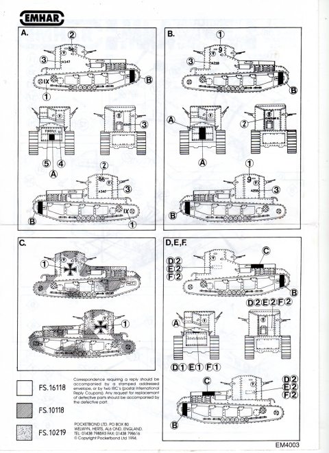 Emhar - MkA "Whippet" WW1 Medium Tank (1918)