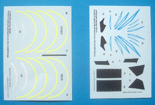 Weitere Decals für die Räder sowie die Carbonteile