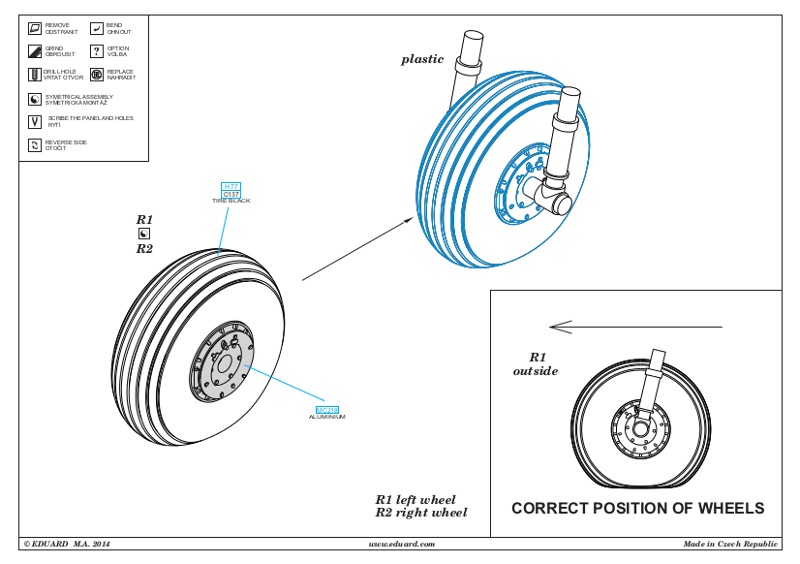 Eduard Brassin - C-47 wheels