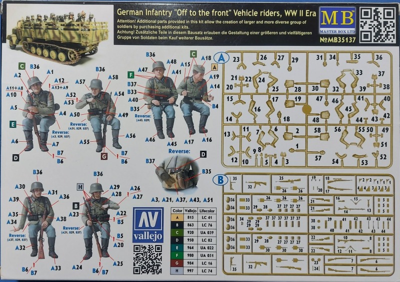 Master Box LTD - German Infantry „Off to the front“ Vehicle riders, WWII Era 