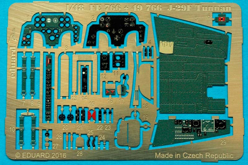 Eduard Ätzteile - J-29F Tunnan ZOOM-Set