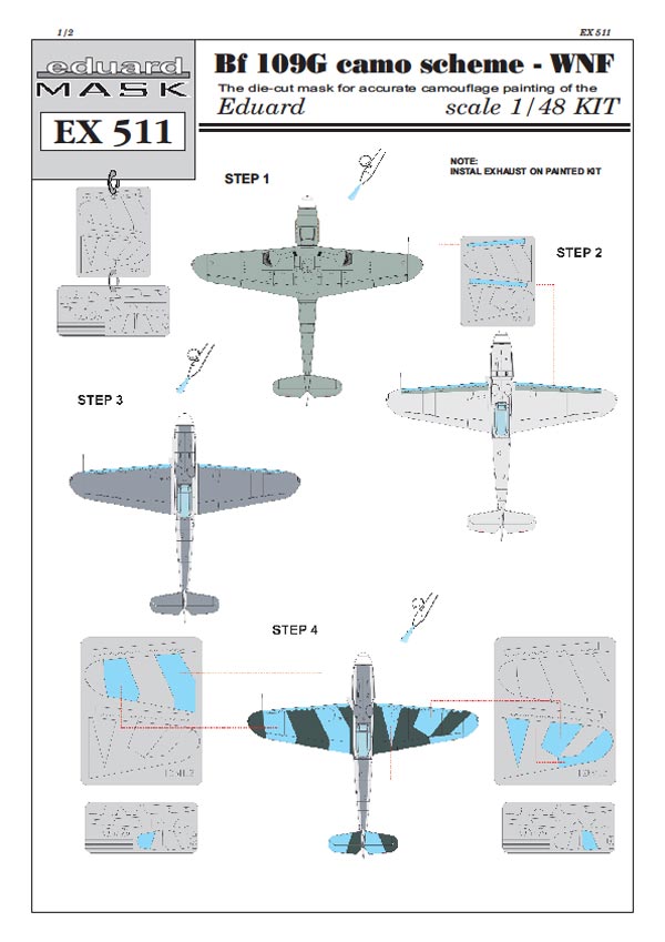 Eduard Mask - Bf 109G camo scheme - WNF