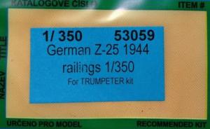 : German Z-25 1944 railings