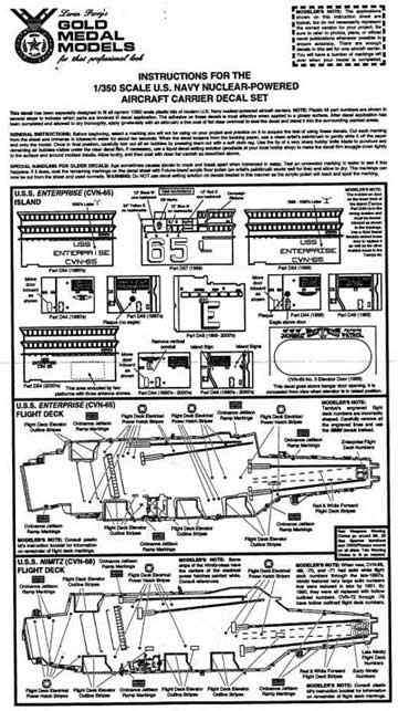 Gold Medal Models - Nuclear Carrier Decal