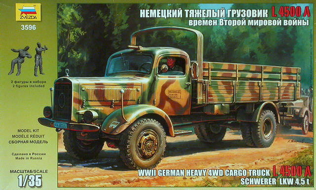 Zvezda - WWII German Heavy 4WD Cargo Truck L 4500 A