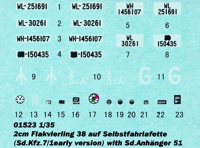 Die Decals für 4 Fahrzeuge