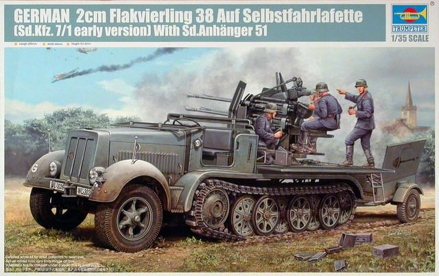 Trumpeter - German 2cm Flakvierling 38 auf Sd.Kfz. 7/1 (early Version)