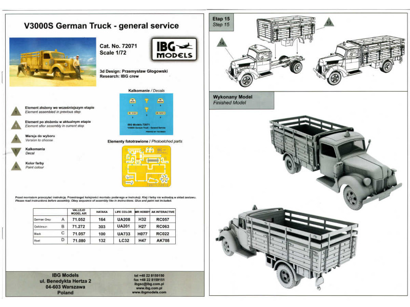 IBG Models - V3000S German Truck - General Service