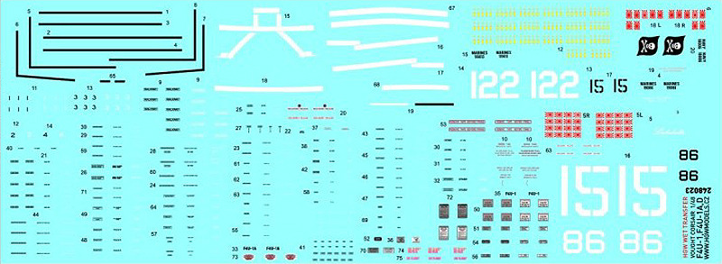 HGW Models - F4U Corsair Stencils