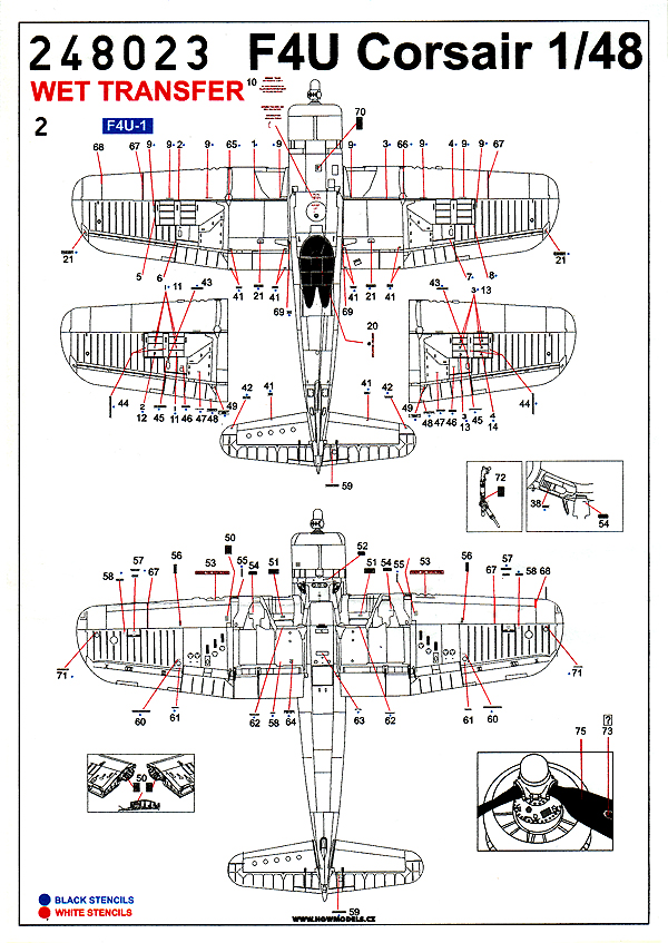 HGW Models - F4U Corsair Stencils