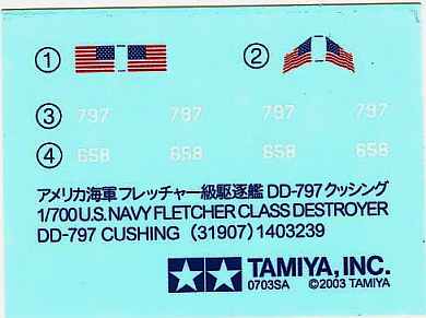 Tamiya - DD-797 USS Cushing