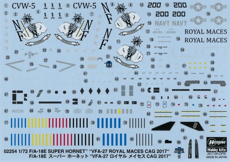Hasegawa - F/A-18E Super Hornet "VFA-27 Royal Maces CAG 2017"