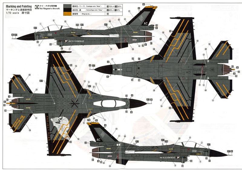 Hasegawa - F-2A Ace Combat Kei Nagase "19th Task Force"