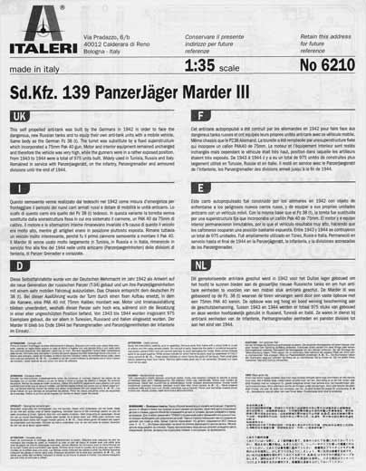 Italeri - Sd. Kfz. 139 PzJäger Marder III