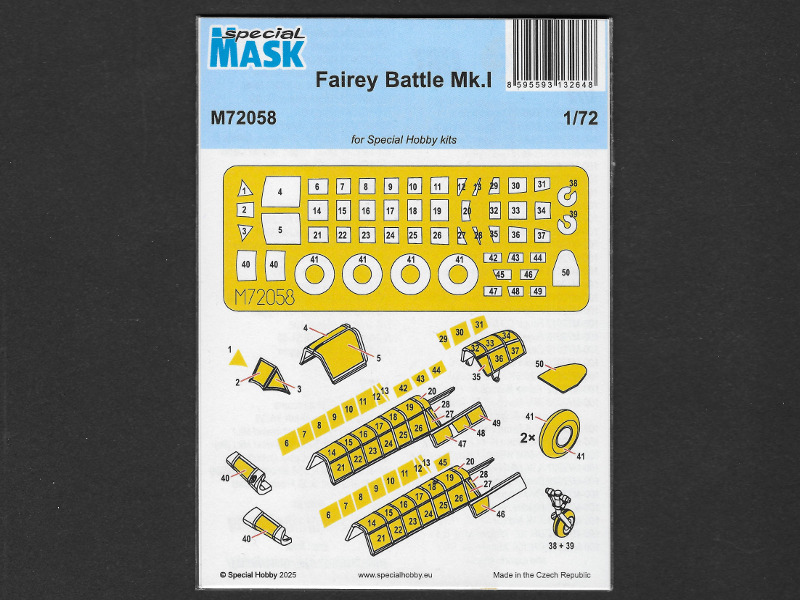 Special Hobby - Fairey Battle Mk.I Mask