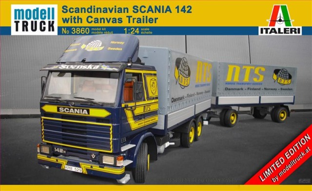 Italeri - Scandinavian SCANIA 142 with Canvas Trailer