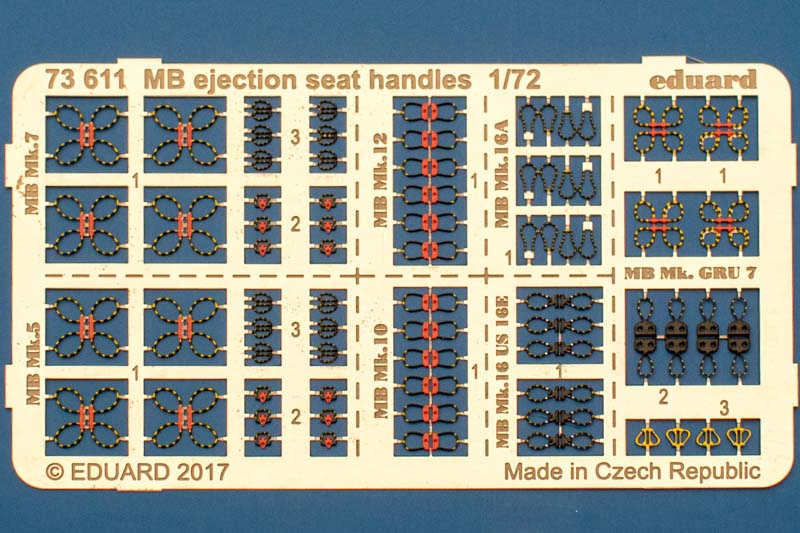 Eduard Ätzteile - MB ejection seat handles