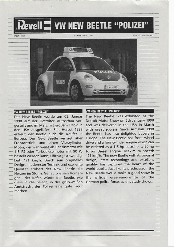 VW Beetle "Polizei"
