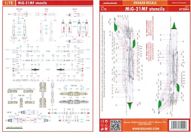 Eduard - MiG-21MF stencils