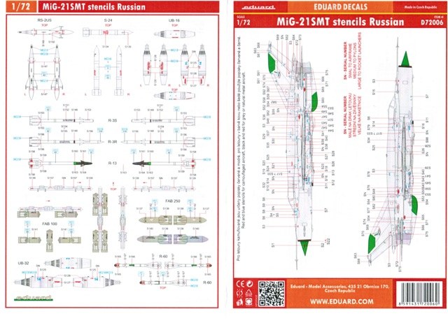 Eduard - MiG-21SMT stencils