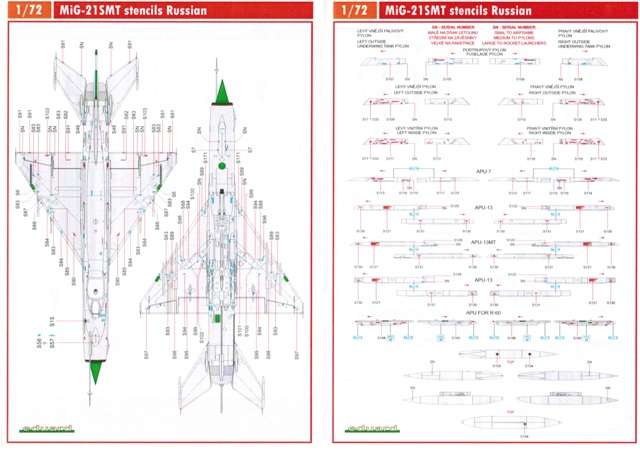 Eduard - MiG-21SMT stencils