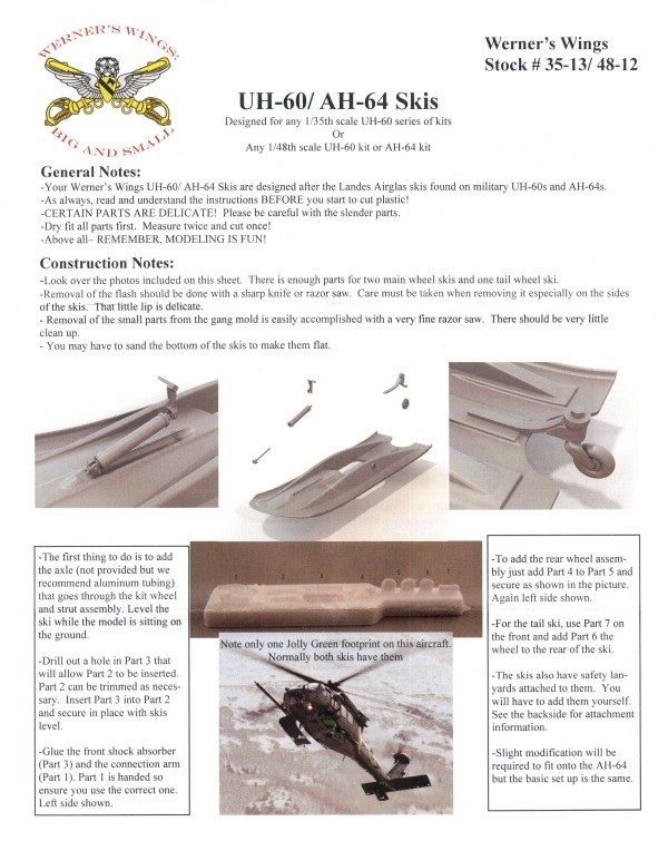 Werner's Wings - UH-60/AH-64 Skis