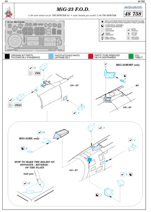 Eduard Ätzteile - MiG-23 F.O.D.