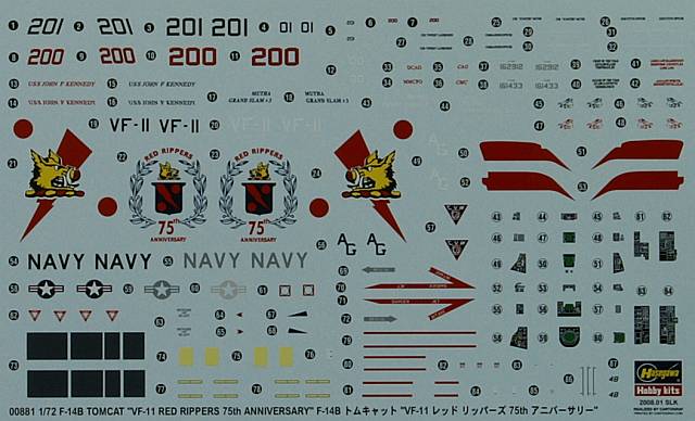 Hasegawa - F-14B Tomcat 'VF-11 Red Rippers 75th Anniversary'