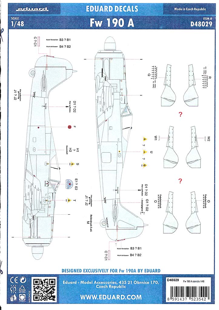 Eduard - Fw 190 A Decals