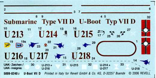 Revell - Deutsches U-Boot Typ VII/D